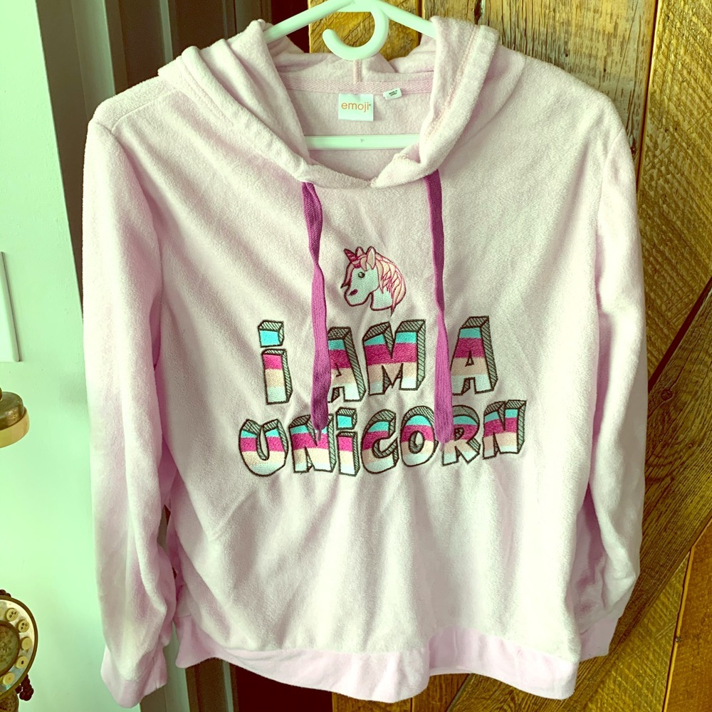 Emoji I am a Unicorn 🦄 fleece top
